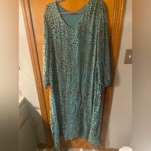 Natacha Paris Leopard Print Maxi Dress